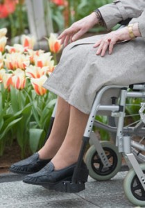 image of a lady in a wheelchair
