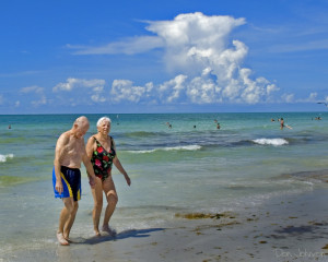 Senior couple at beach