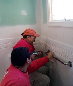 Grab bar installation...